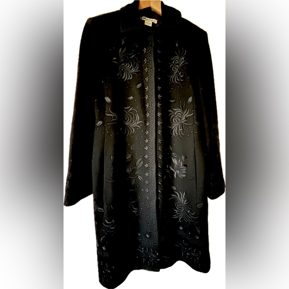 Nygard collection black wool coat size 10